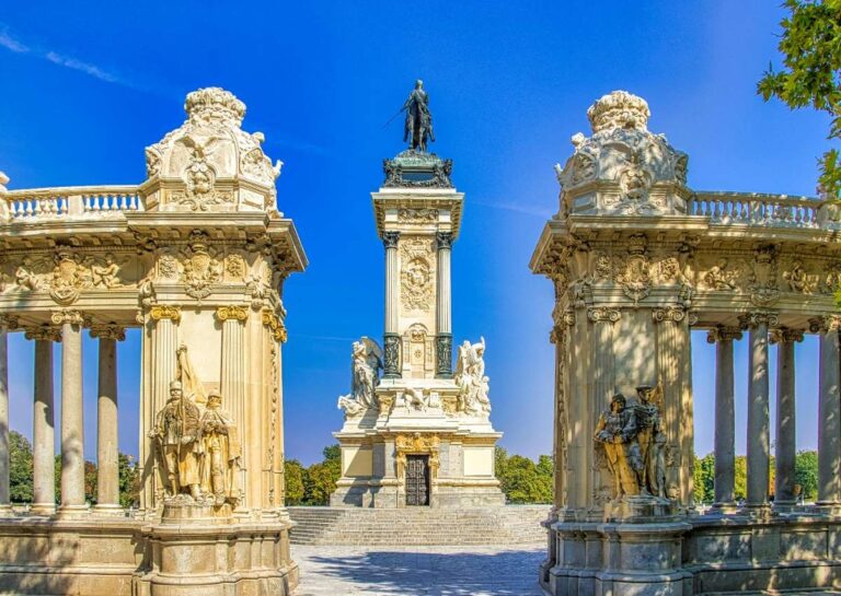 Monument of Alfonso XII in Madrid's Retiro Park