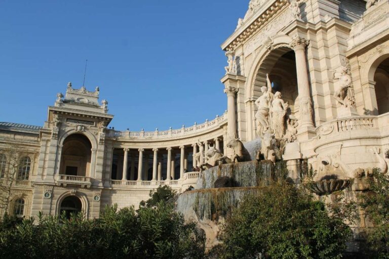 Ornate architecture of Palais Longchamp in Marseille