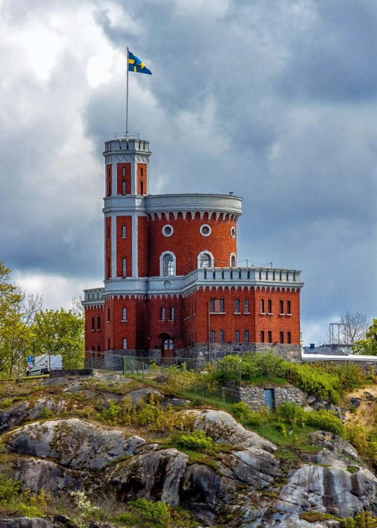 orange original small castle in stockholm