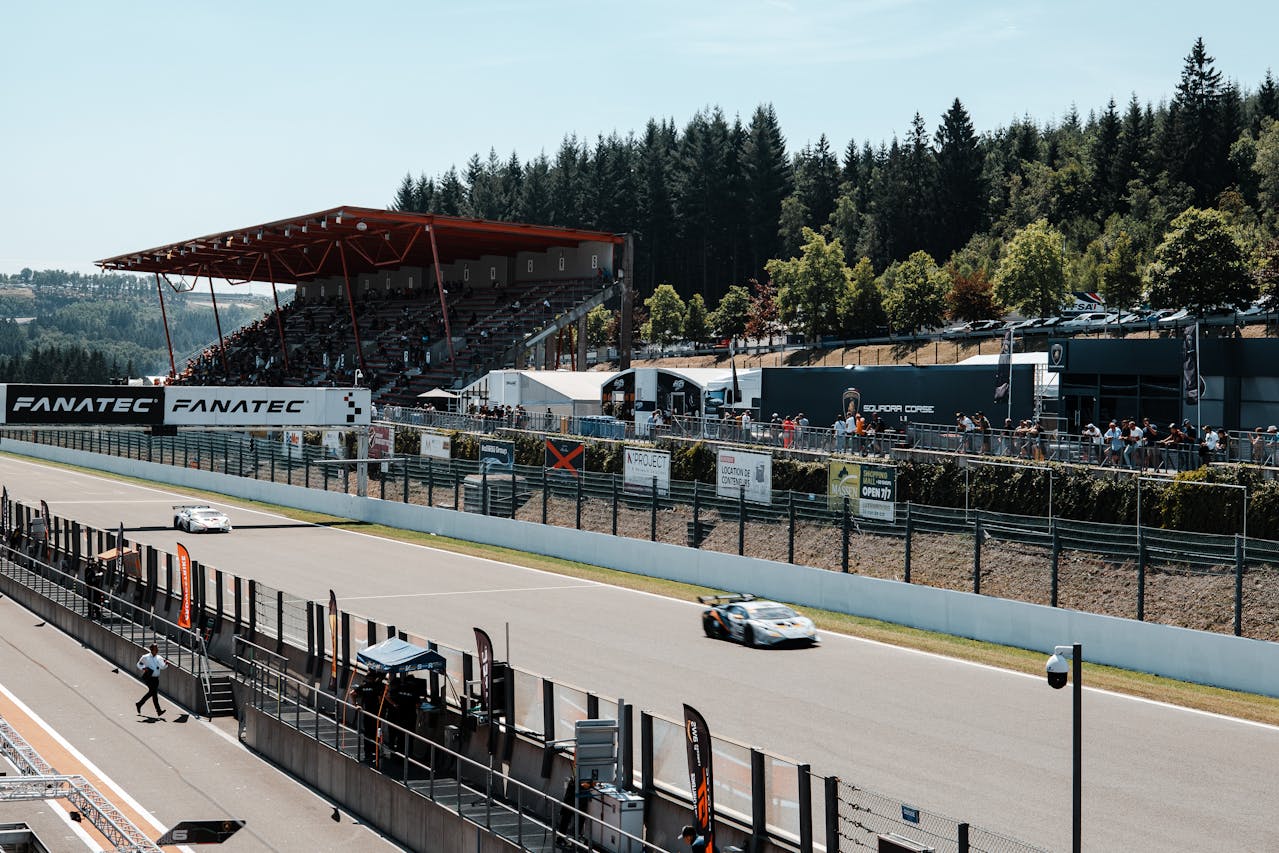 Formula One racetrack of Spa in Belgium during a race